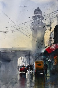 Zahid Ashraf, 14 x 21 Inch, Water Color on Paper, Cityscape Painting, AC-ZHA-015